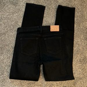 Size 26 J. Crew Black Matchstick Jeans. Stretchy and comfy
